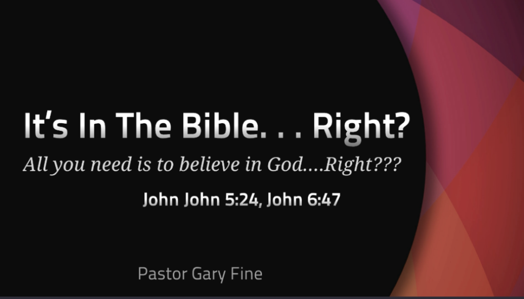 All you need is to believe in God....Right