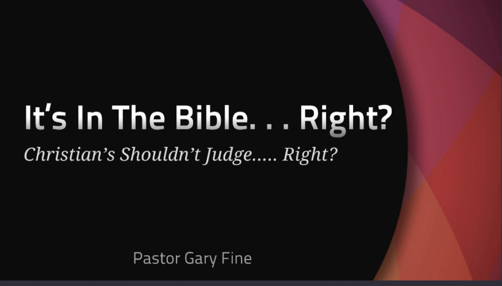 Christian's Shouldn't Judge..... Right?