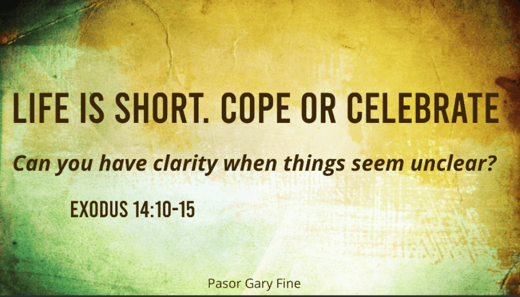 Life Is Short. Cope or Celebrate