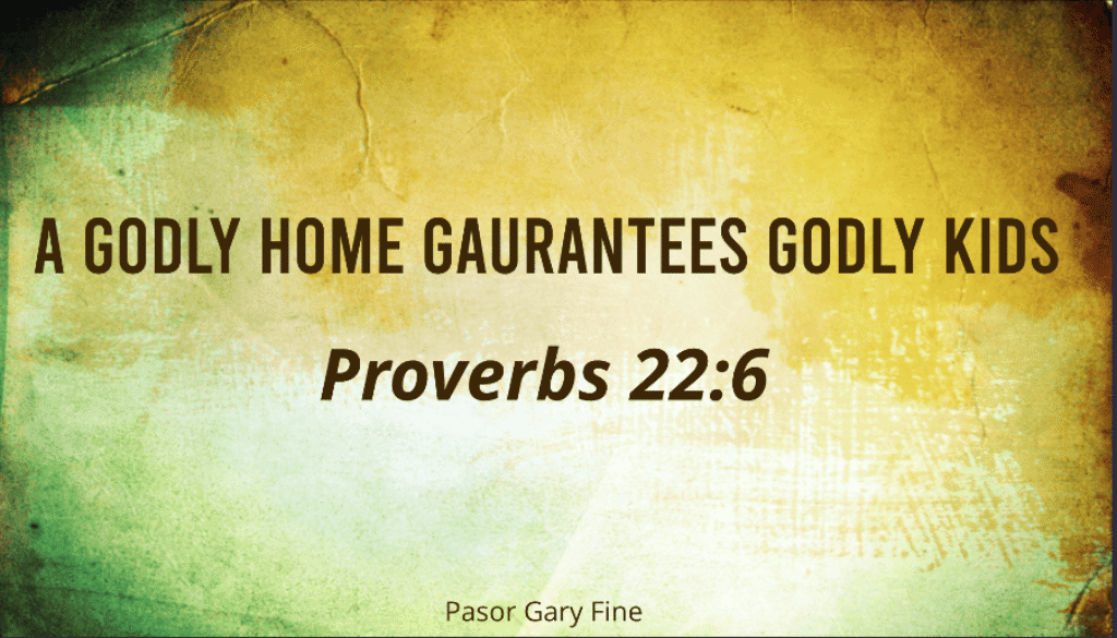 A Godly Home Guarentees Godly Kids?