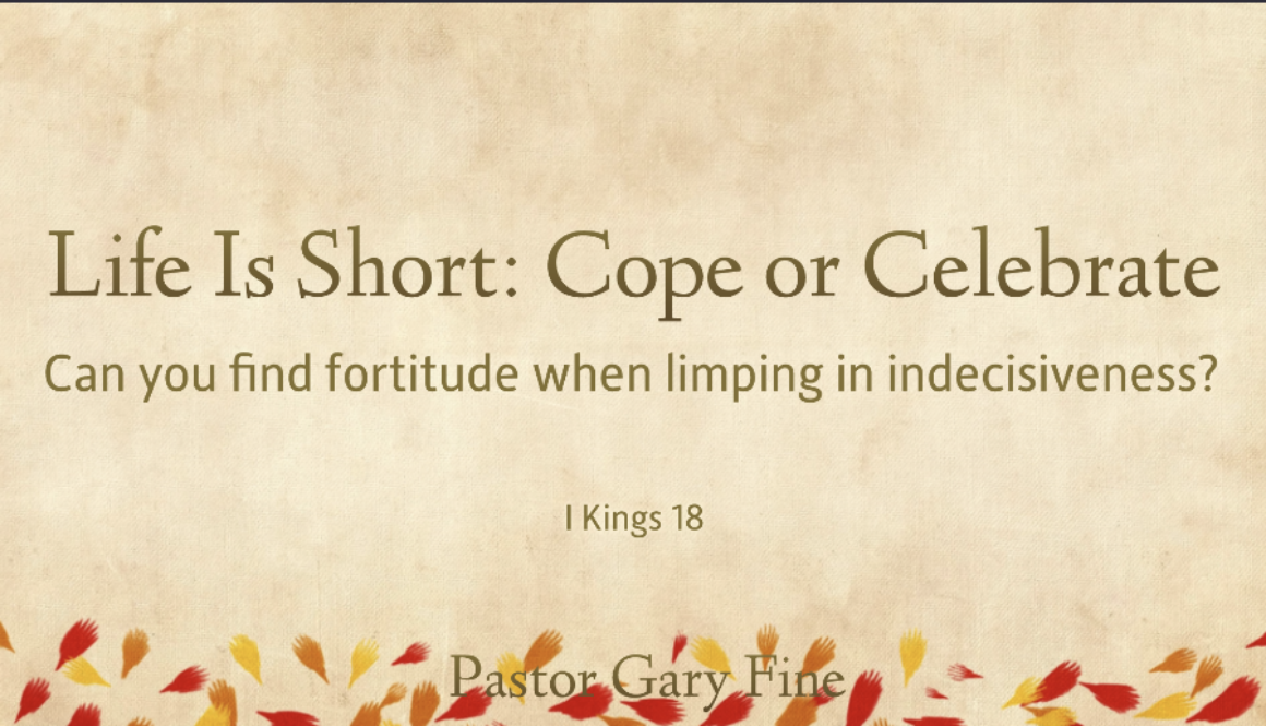 Can you find fortitude when limping in indecisiveness?